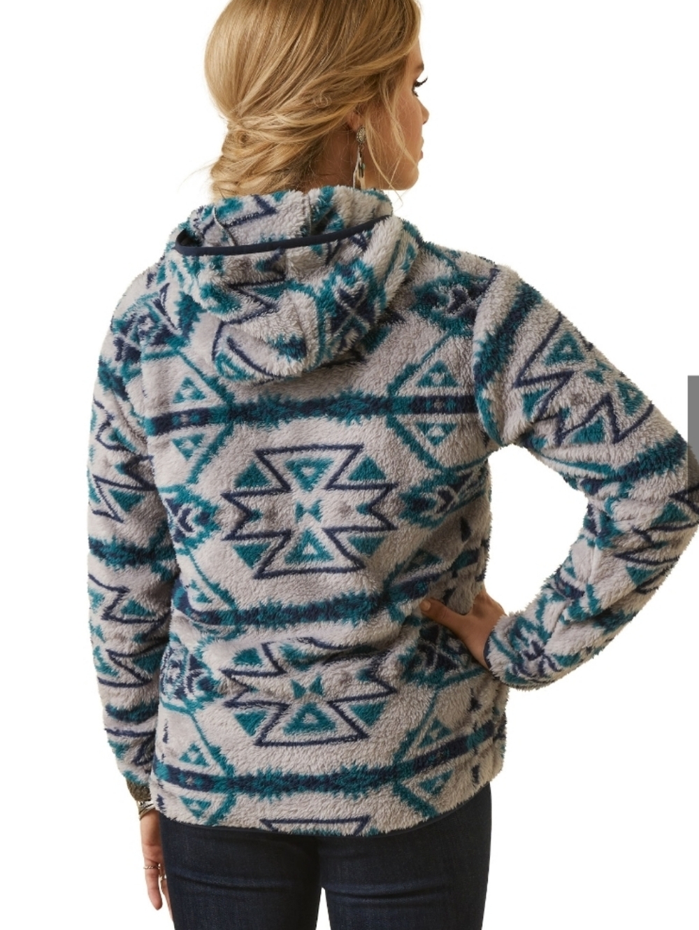 NWT Women’s Ariat R.E.A.L. Berber Pullover Sweatshirt - Picture 3 of 12